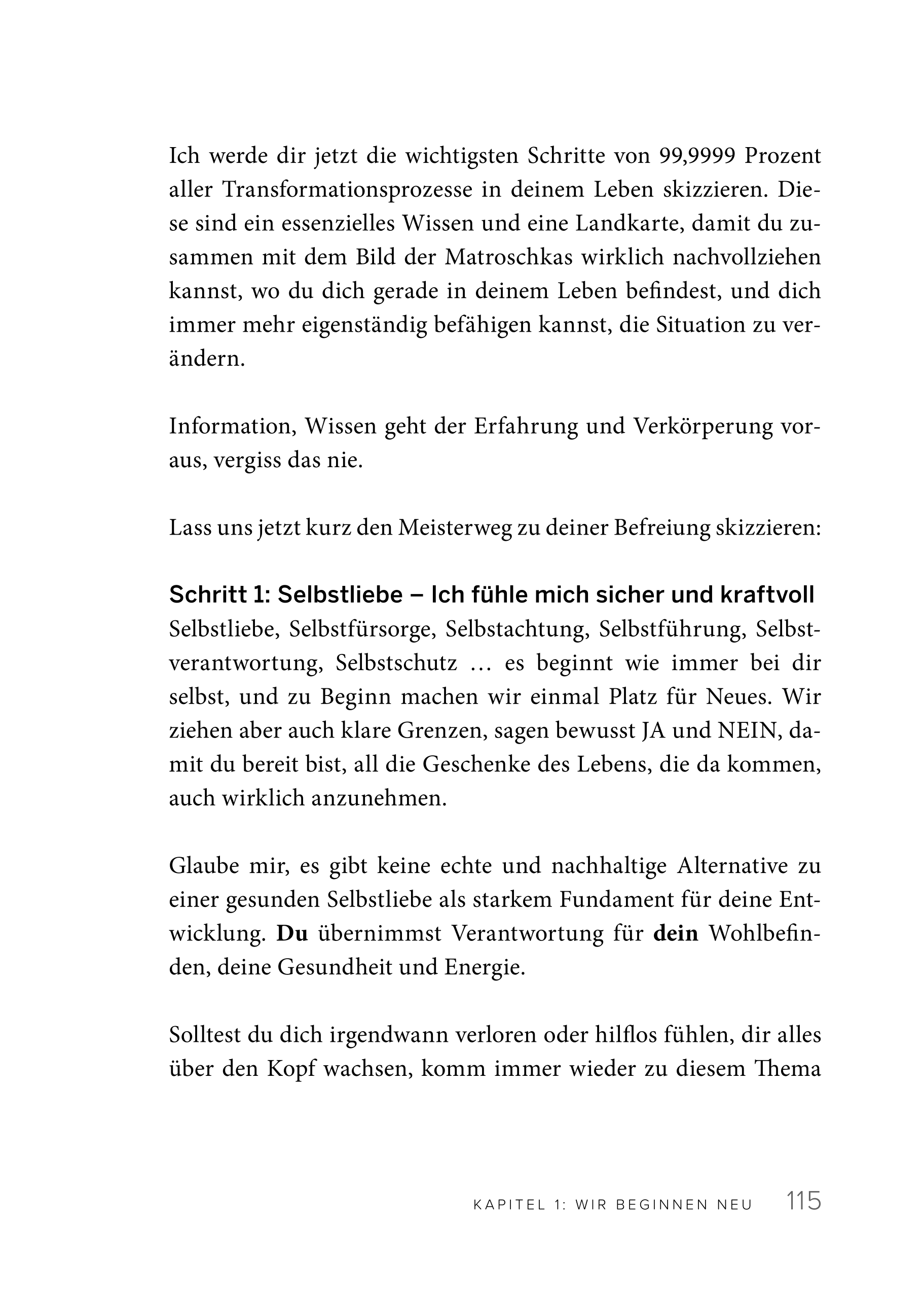Leseprobe aus „Veränderung beginnt mit dir“ – Selbstliebe und Reflexion