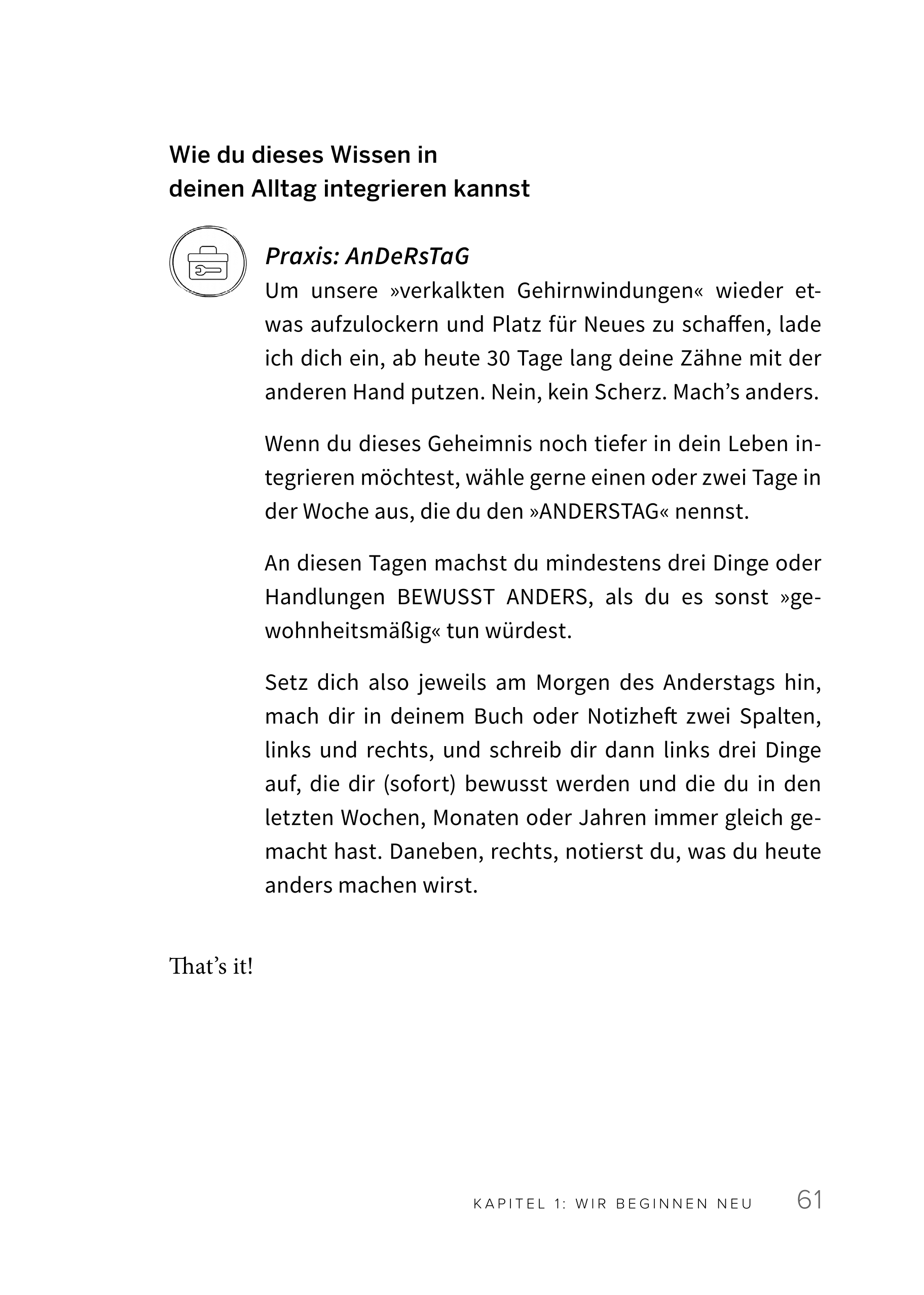 Leseprobe aus „Veränderung beginnt mit dir“ – Praxisübung für den Alltag